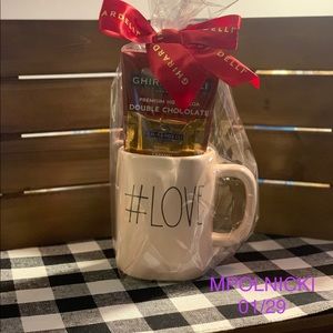 Rae Dunn Pink #LOVE gift mug